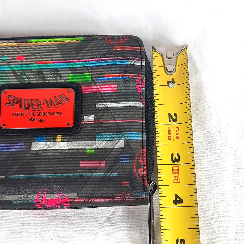 Loungefly Spiderman Spiderverse Lenticular Glow in The Dark Wallet Zip Around - Picture 11 of 11